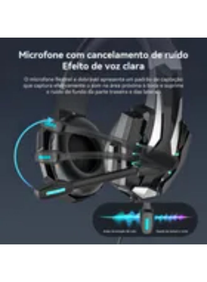 سماعة ألعاب سوداء مزودة بميكروفون وخاصية إلغاء الضوضاء ENC - متعددة المنصات - Image 3